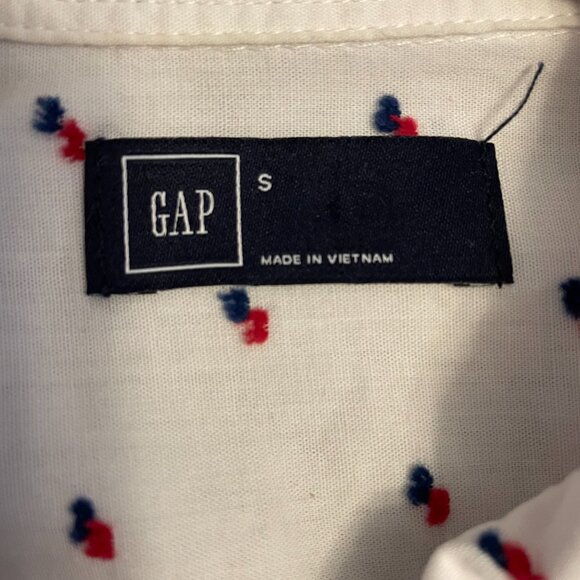 Women's Gap Fitted Boyfriend Clip Dot Shirt - Picture 3 of 4